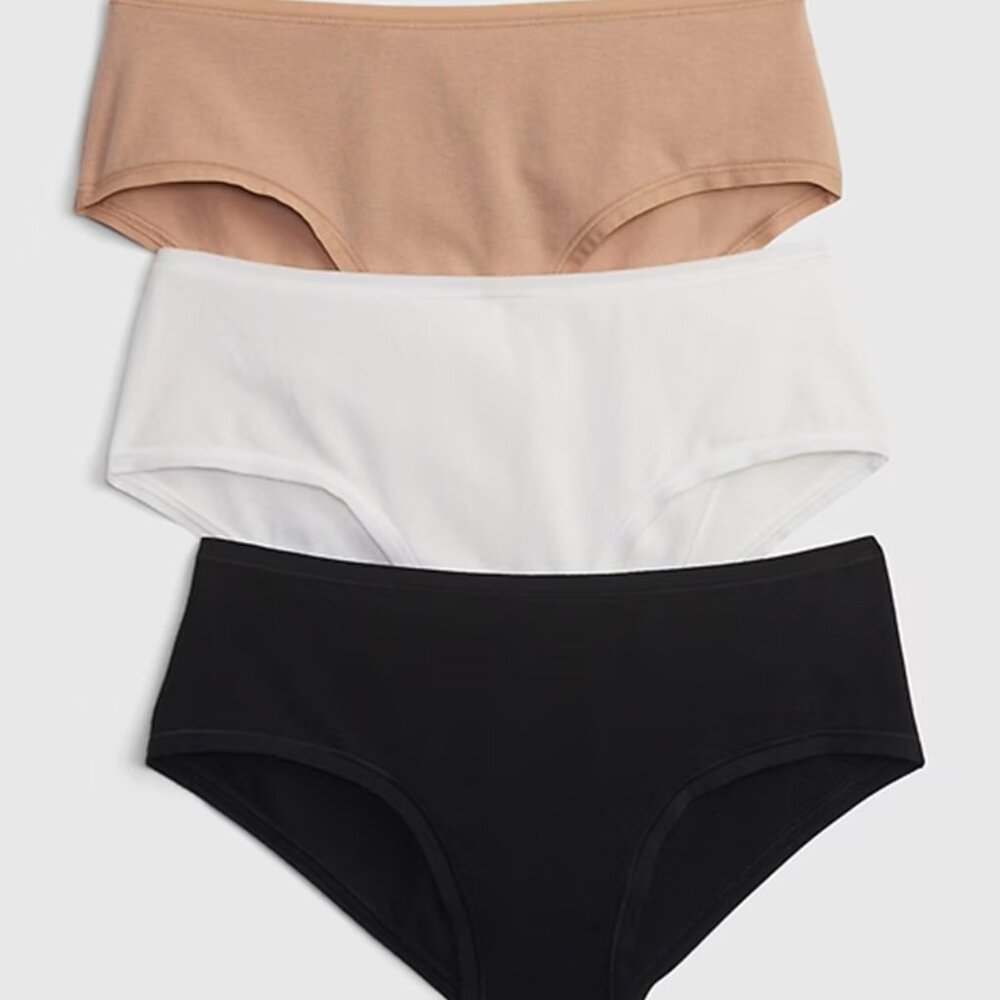 Organic Soft Cotton Stretch Hipster Panty size XXL Multicolor Panties 3 pack NWT